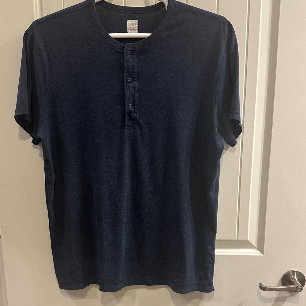 J. Crew Dark Blue Short Sleeve Henley